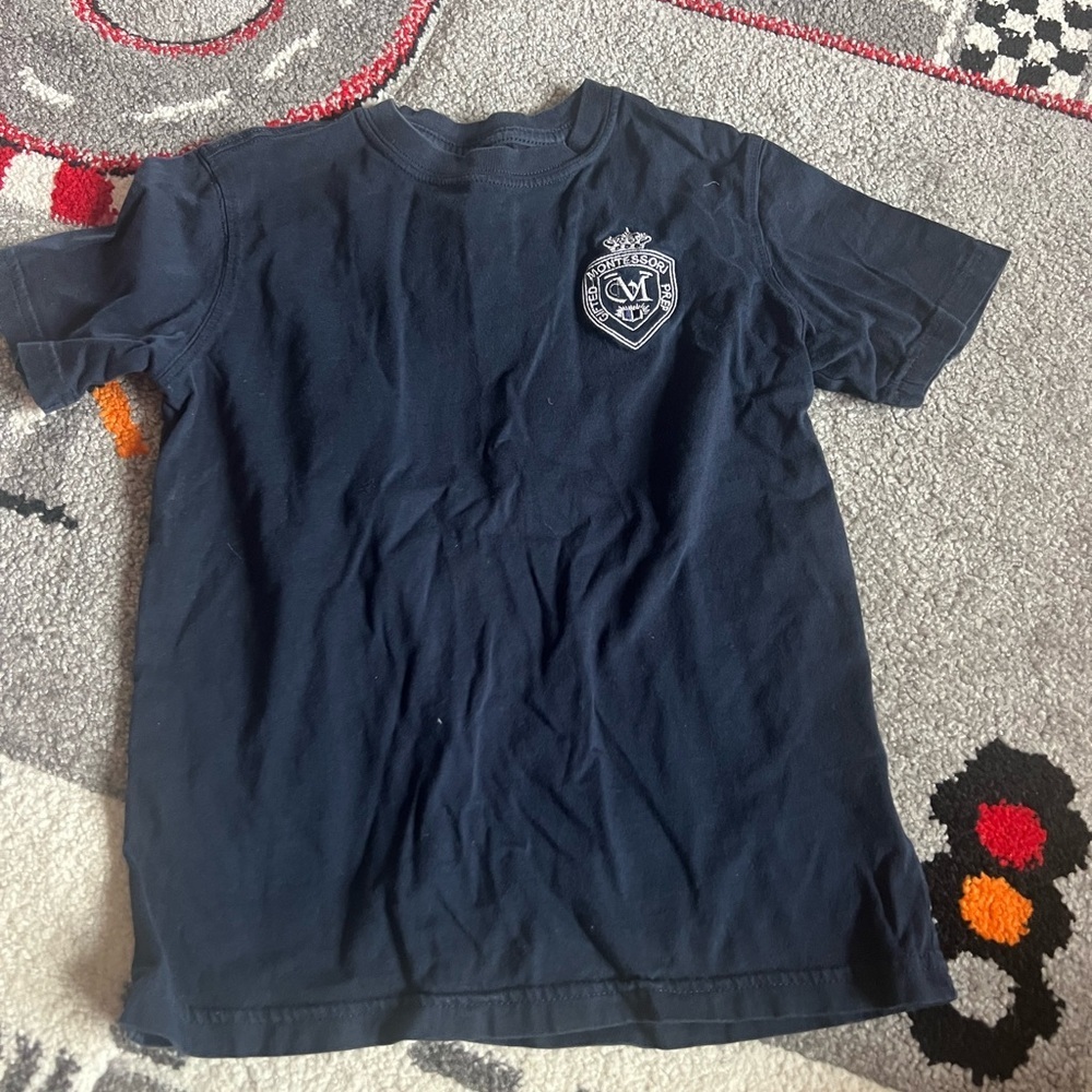 Navy Blue Kids Shirt Montessori Gifted Prep School